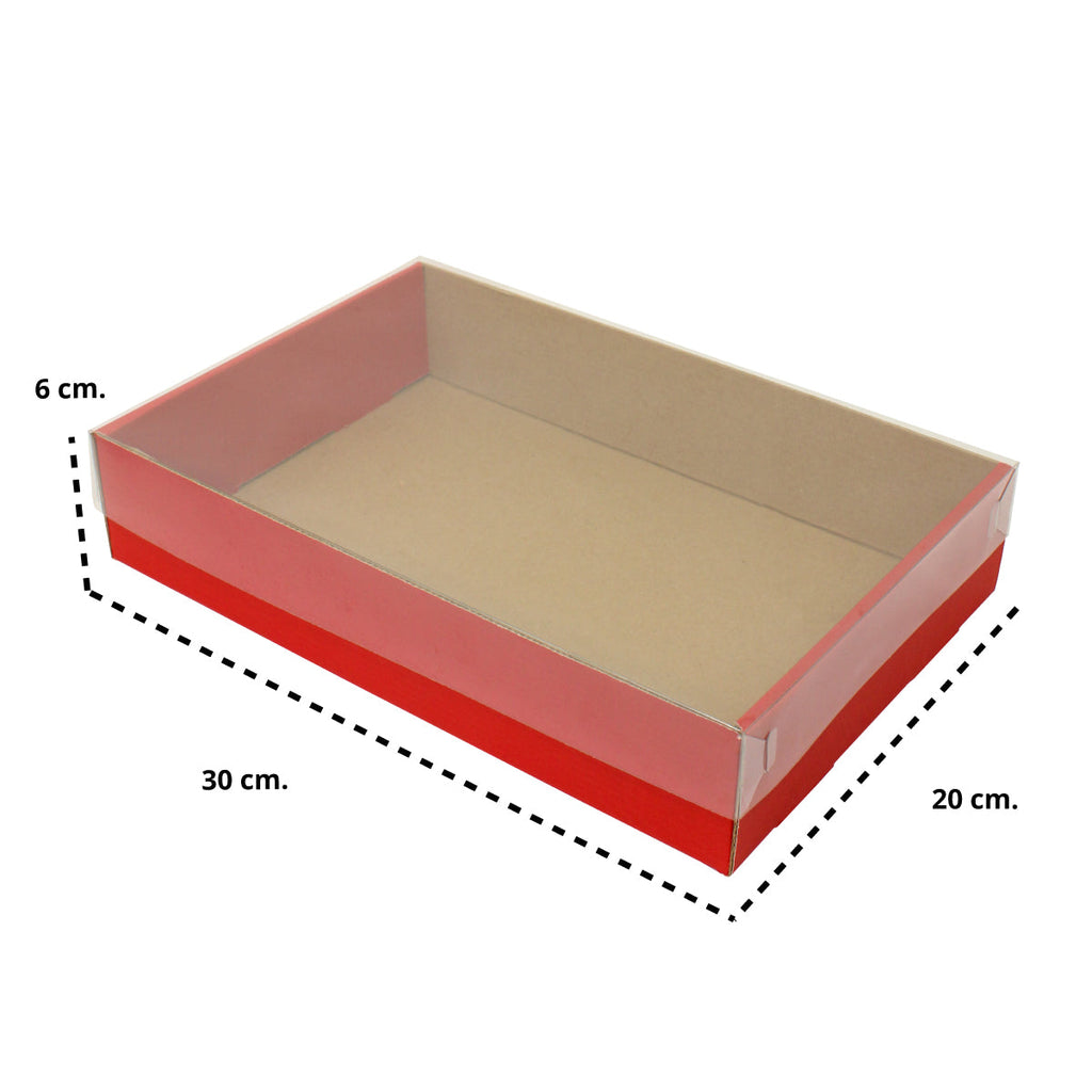 Bandeja De Cartón Rectangular 20x30x6
