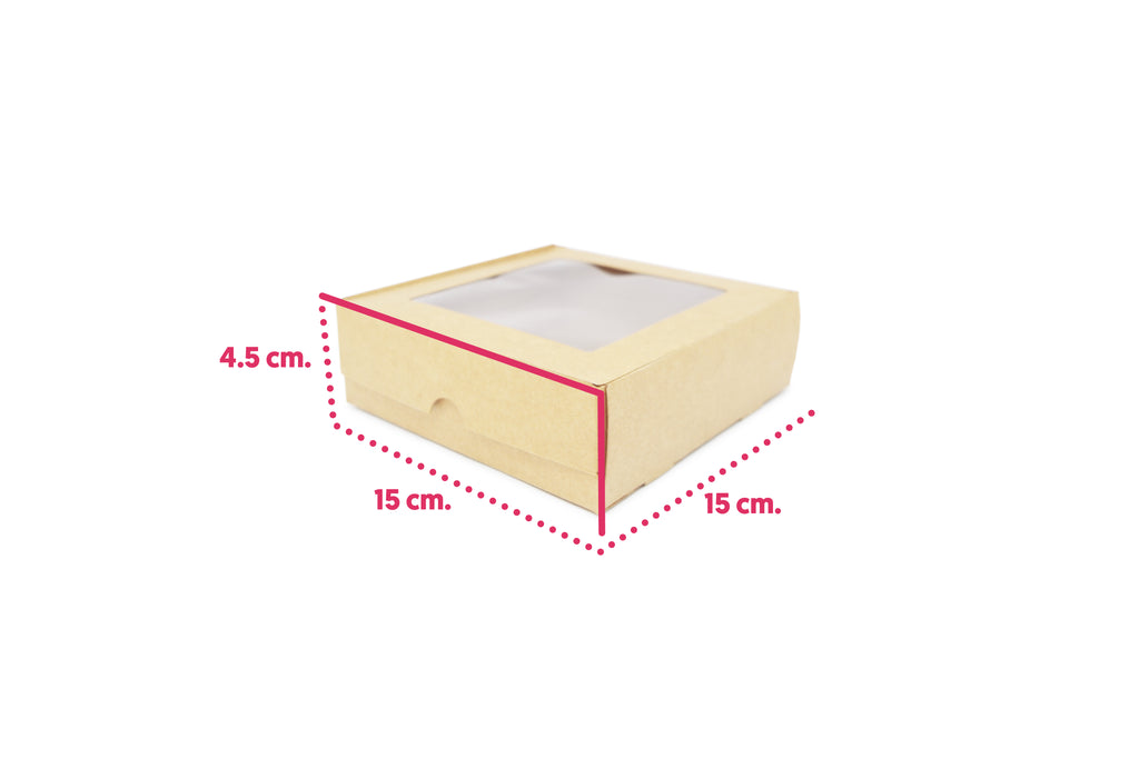 Caja Galletera Con Ventana 15x15x4.5