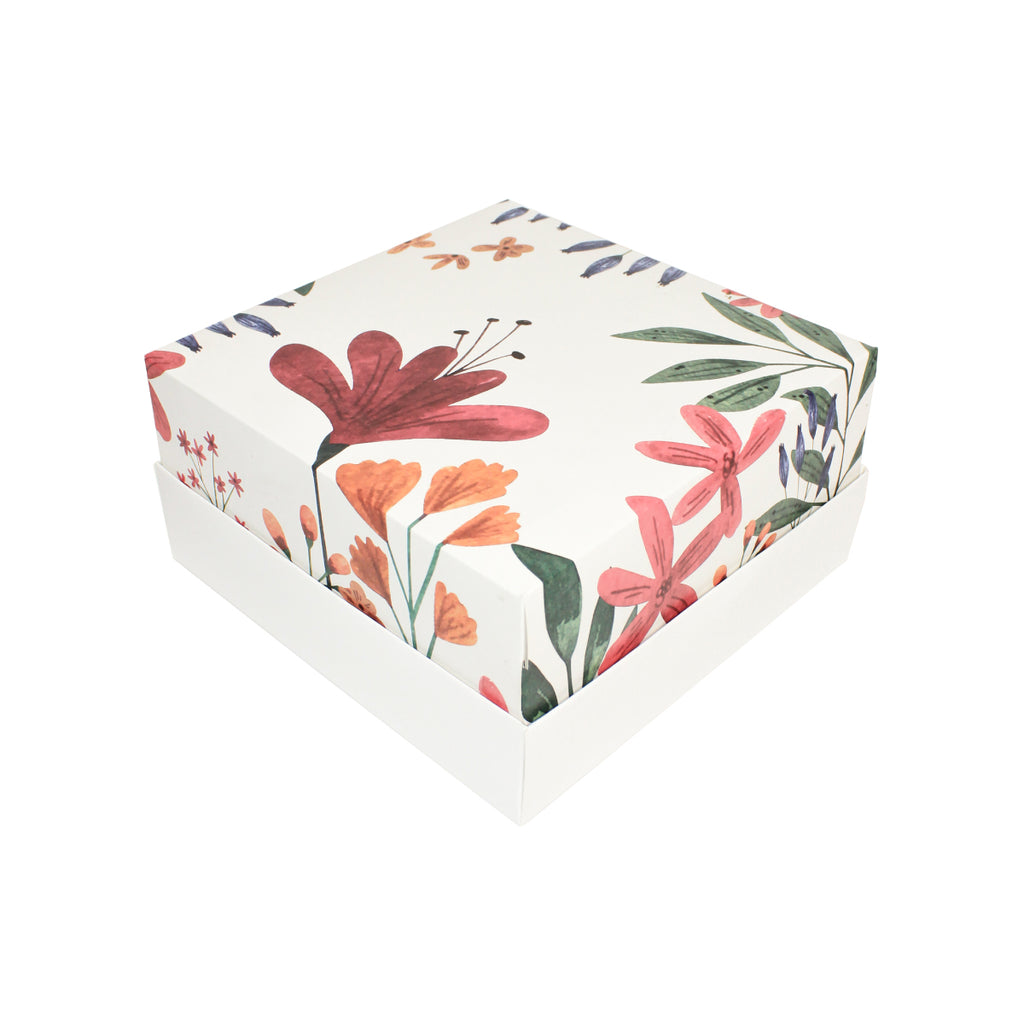 Caja Para Pastel 20x20x10 Flores