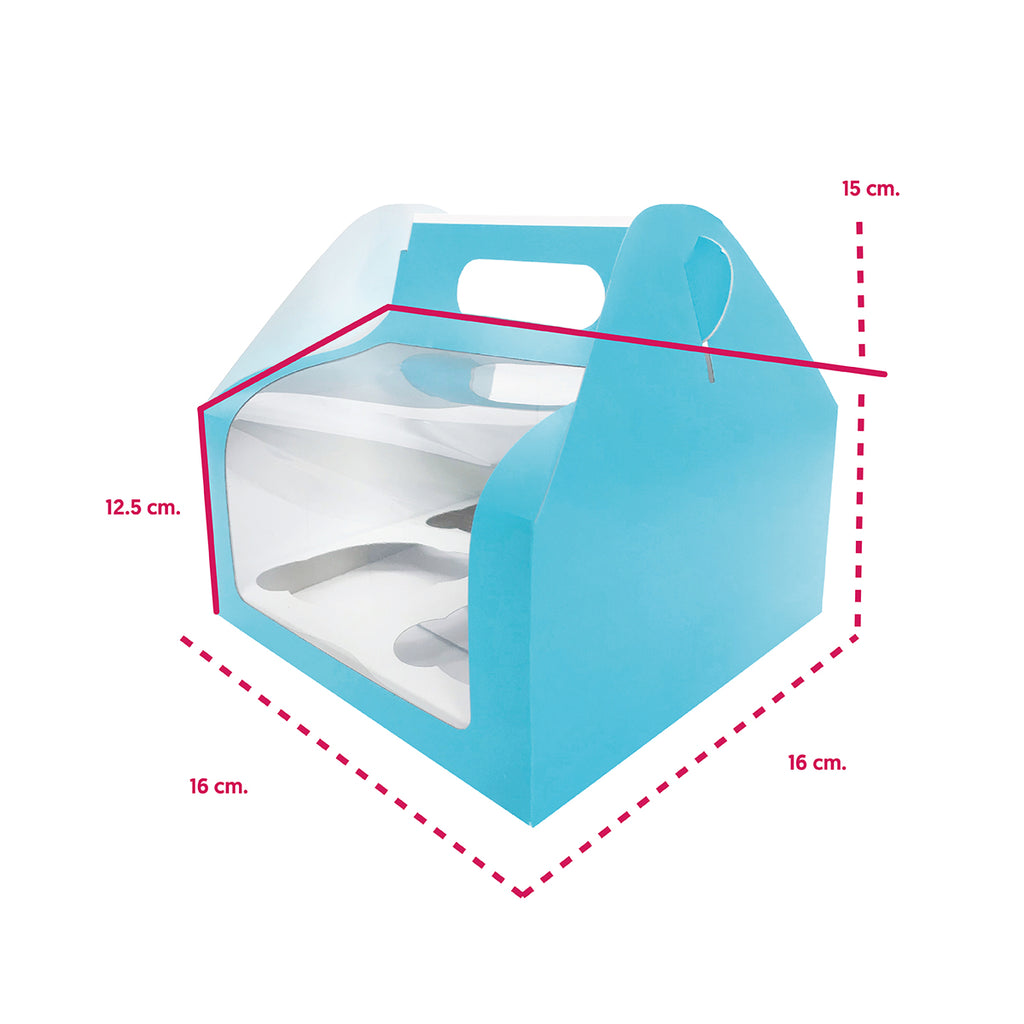 Caja Cupcakes Boxlunch 4 Cavidades 10 Piezas